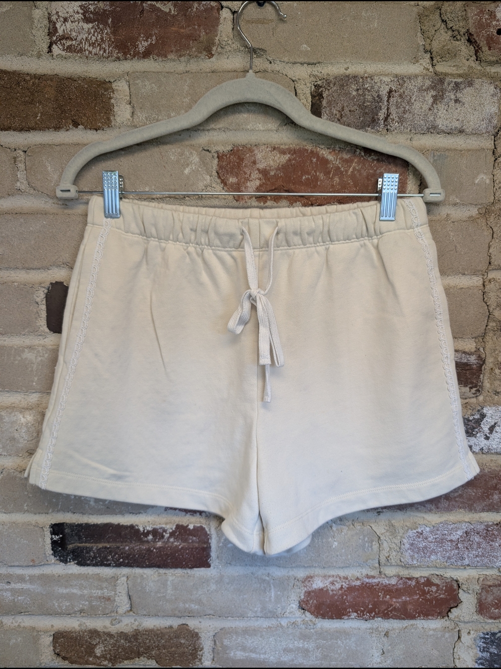 Everyday Drawstring Athletic Shorts — Cream